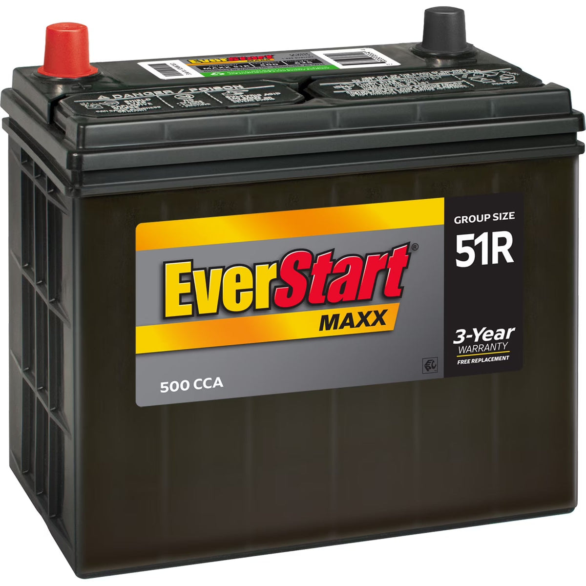 2026 NEW EverStart Maxx Lead Acid Automotive Battery, Group Size 51R 12 Volt, 500 CCA