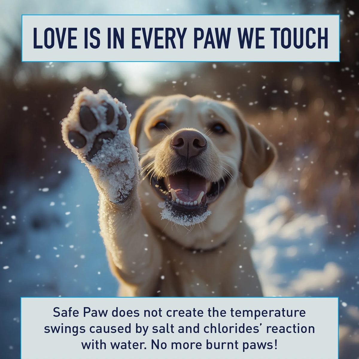 2026 NEW Safe Paw Pet Safe Ice Melt, 100% Salt and Chloride free with Traction Agent, Non-Toxic, Fast Acting, Lasts 3X Longer -C 35 Lbs
