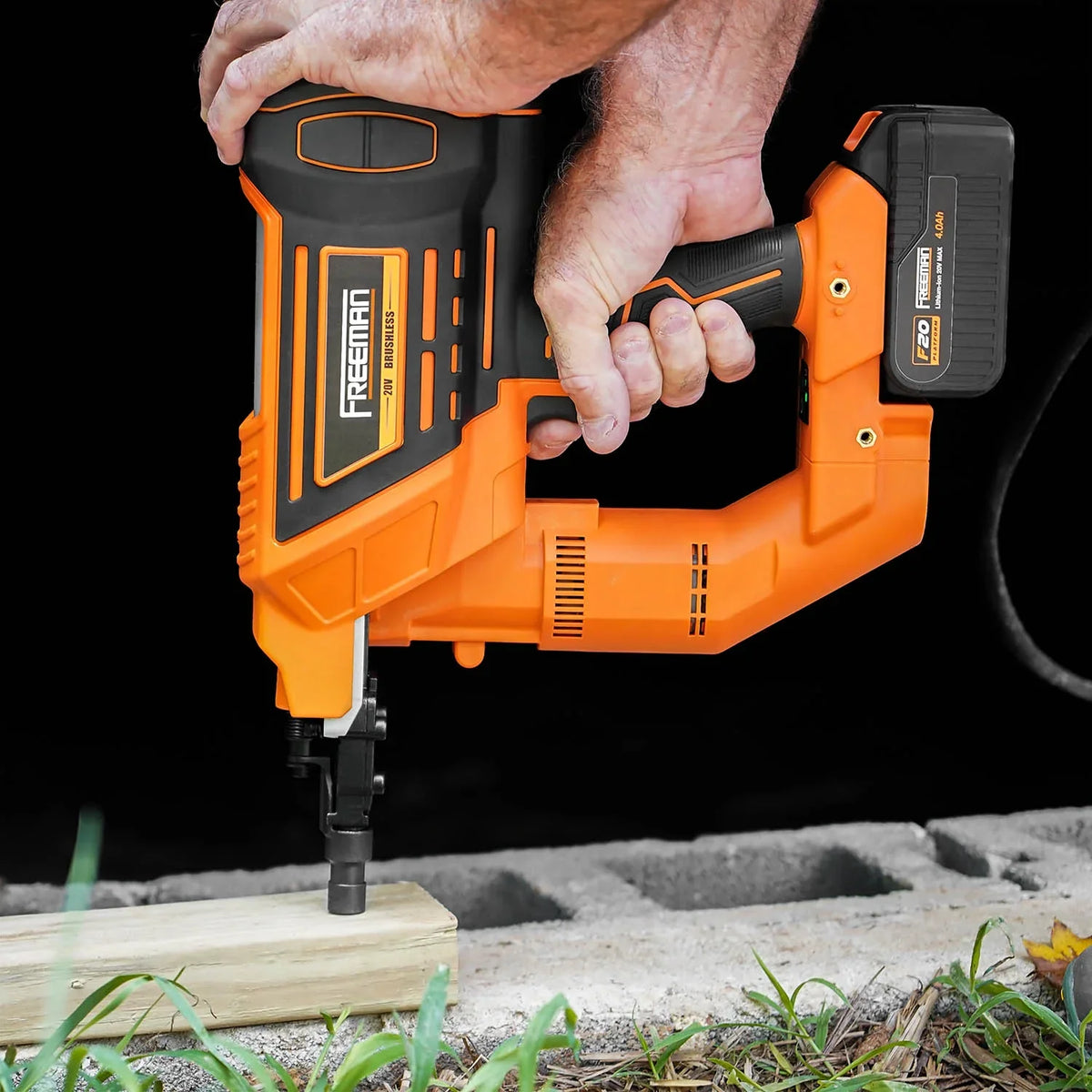 2026 NEW Freeman PE20VTCNPN 20 Volt Cordless and Brushless 3" Single Pin Concrete Nailer (Tool Only) -C 750 Shots per Charge