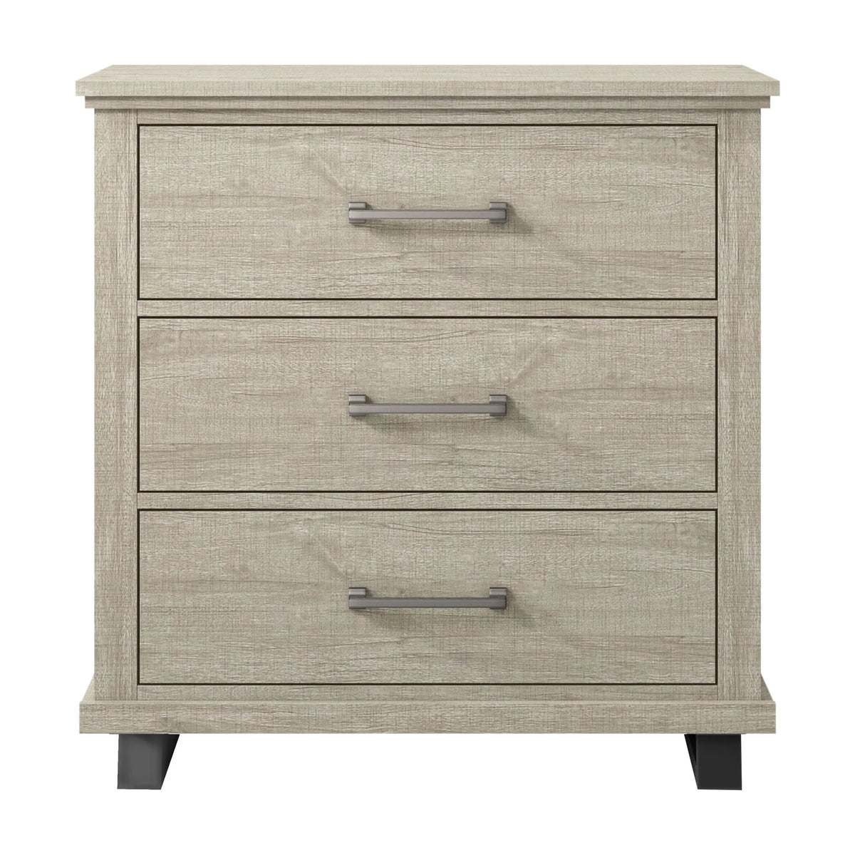 2026 NEW FESTIVO 32 inch Wide 3-Drawer Bedroom Nightstand with Elevated Metal Legs - Beige