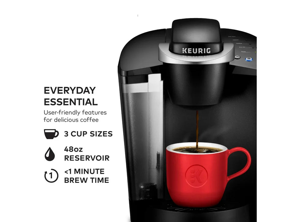 2026 NEW Restored Keurig K-Classic Single Serve K-Cup Pod Coffee Maker, Black (Refurbished)