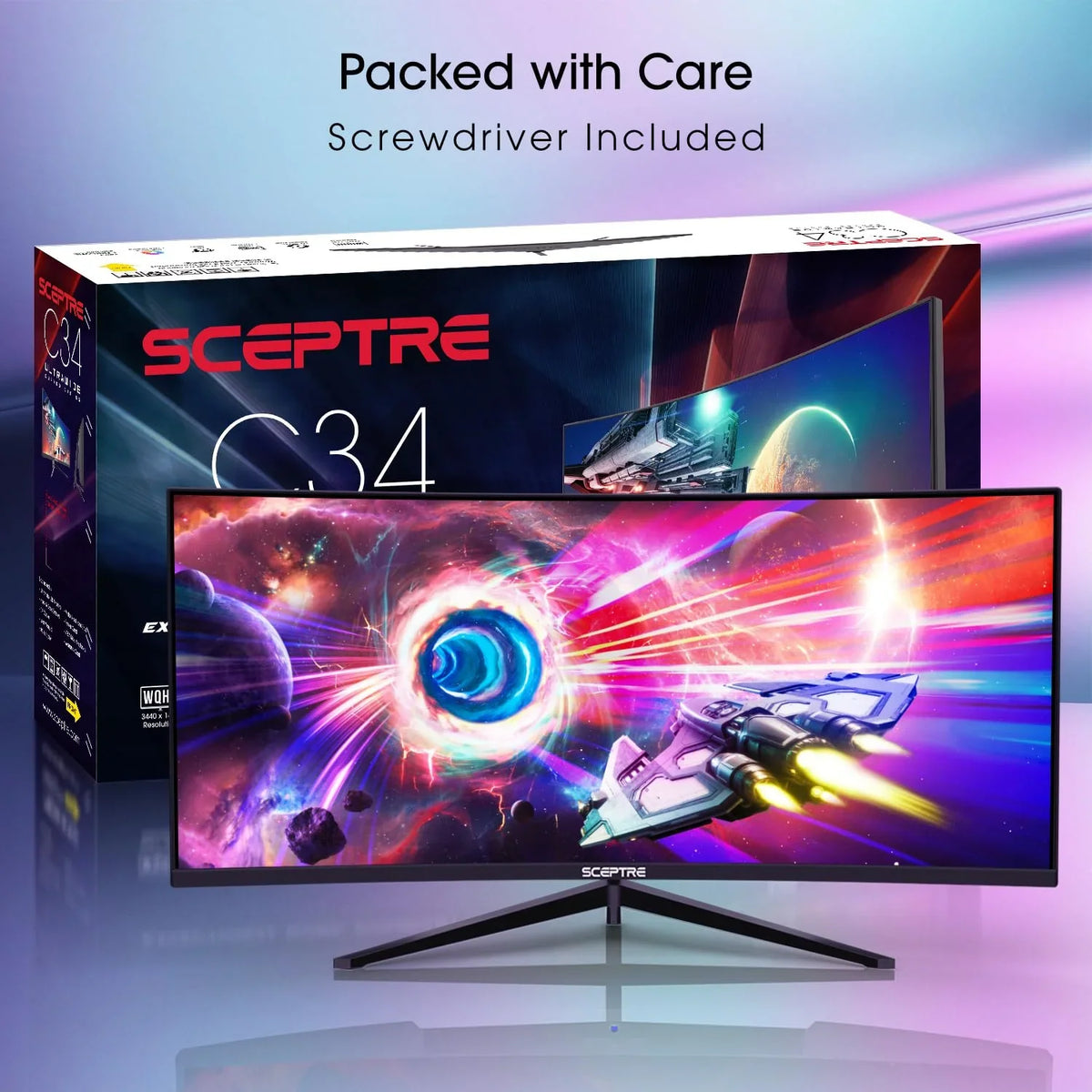 Sceptre 34 Inch 165Hz Curved Ultrawide WQHD Monitor sgtnighsdesigns