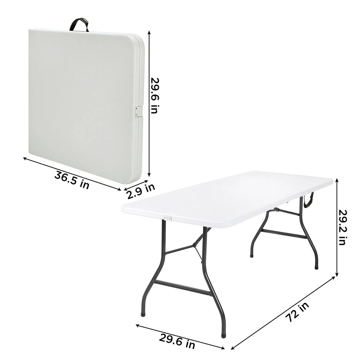 2026 NEW Cosco 6 Foot Folding Table In White Speckle