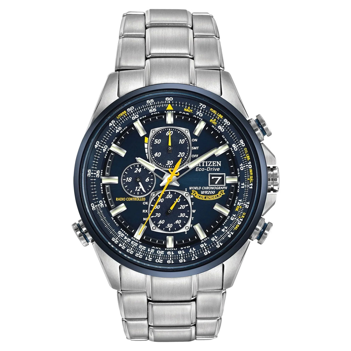 2026 NEW Citizen Men's Eco Drive Blue Angels World Chronograph AT Watch AT8020-54L