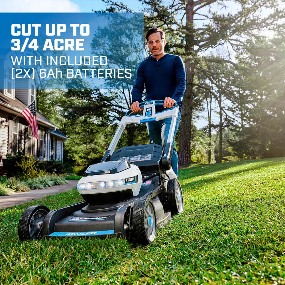 2026 NEW HART 40-Volt 21-inch Supercharge 3-in-1 Self-Propelled Mower Kit, (2) 6.0Ah Lithium-Ion Batteries