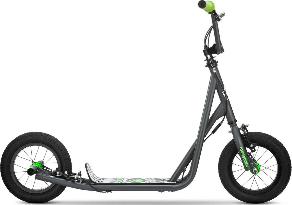 2026 NEW Mongoose Expo Scooter. 12-inch wheels. ages 6 and up. grey