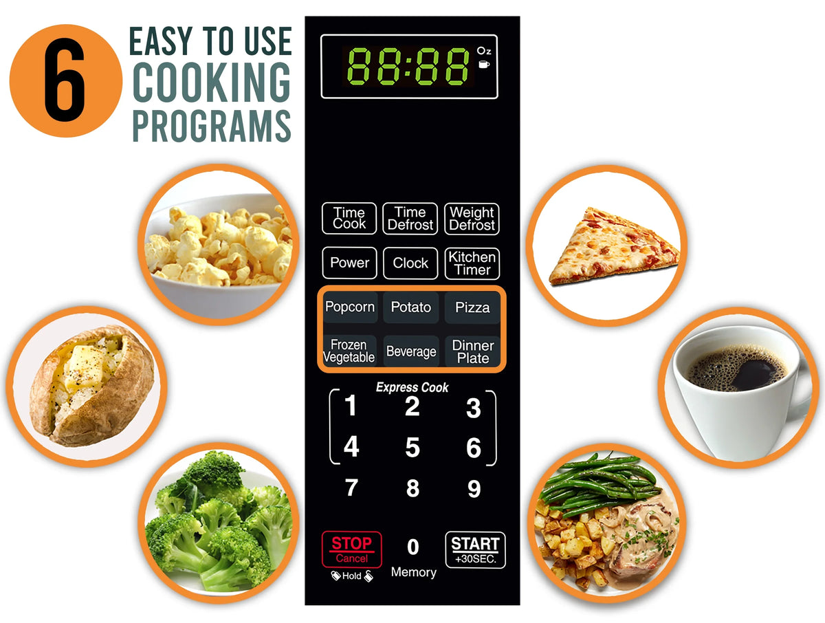 2026 NEW Farberware Classic 0.9 Cu. Ft 900-Watt Microwave Oven, Stainless Steel