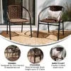 2026 NEW Emma + Oliver Indoor/Outdoor Stacking Rattan Restaurant Patio Chairs, Set of 2, Gray