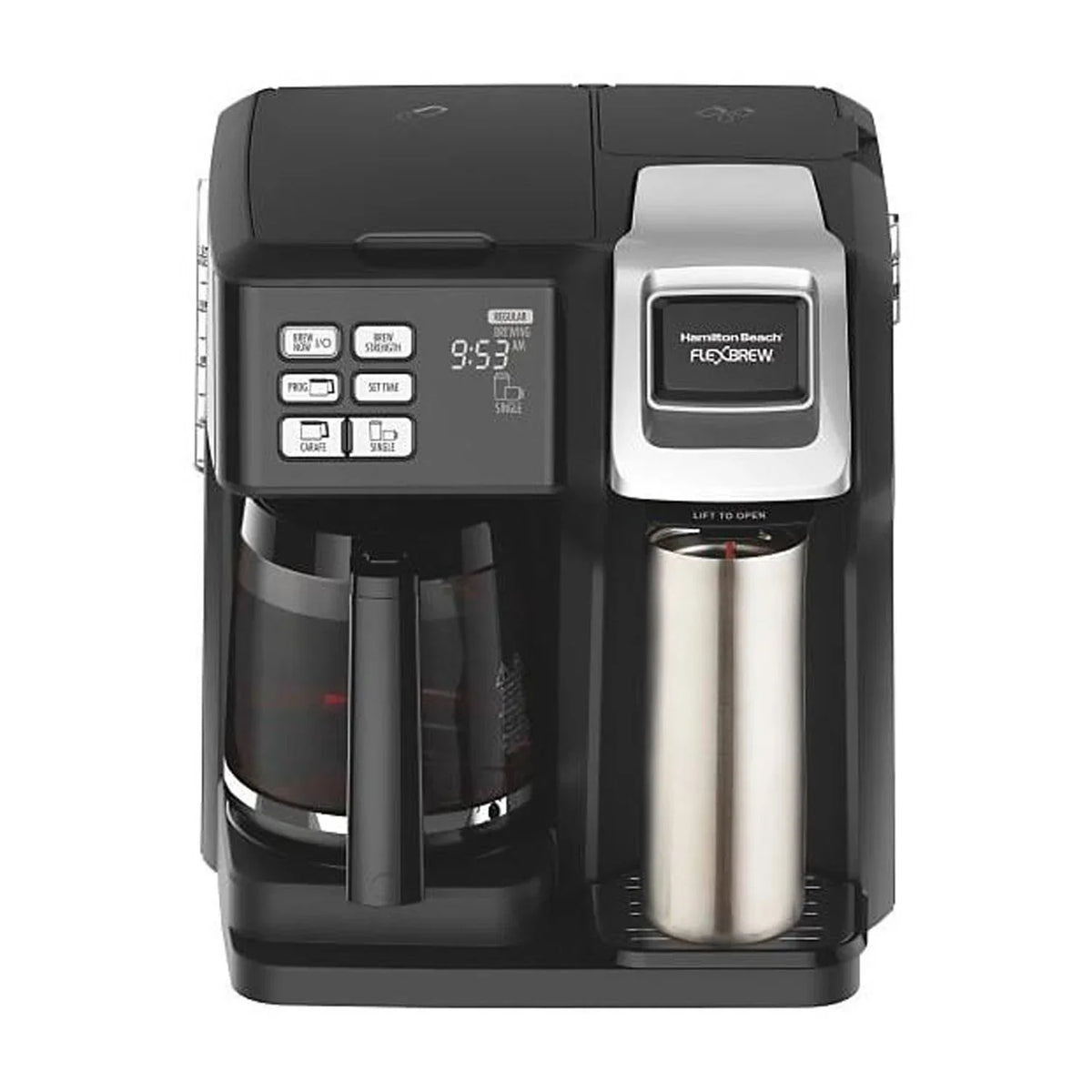 2026 NEW Hamilton Beach FlexBrew Trio 2-Way Coffee Maker, Compatible with K-Cup Pods or Grounds, Combo, Single Serve & Full 12c Pot, Black