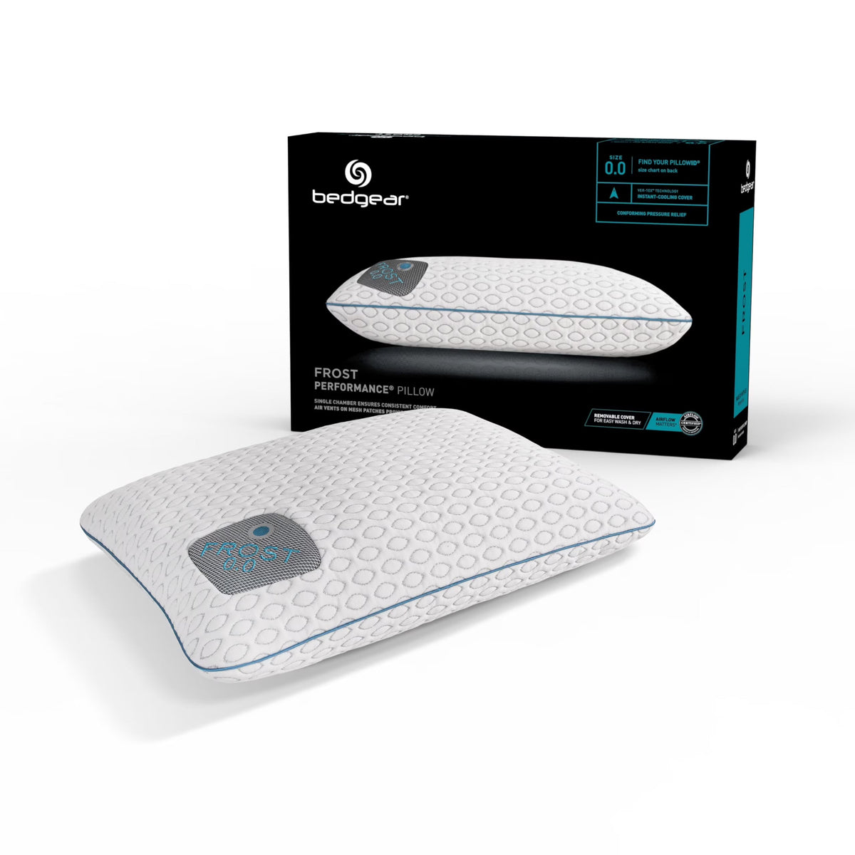 2026 NEW Bedgear Frost Performance Pillow - Size 3.0 - Cooling Bed Pillow for Hot Sleepers - Medium Firmness Pillow for All Sleep Positions, Hypoallergenic