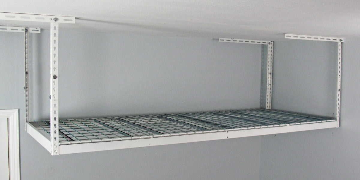 2026 NEW MonsterRax 3' x 8' Overhead Garage Storage Rack Holds 450 Pounds, White
