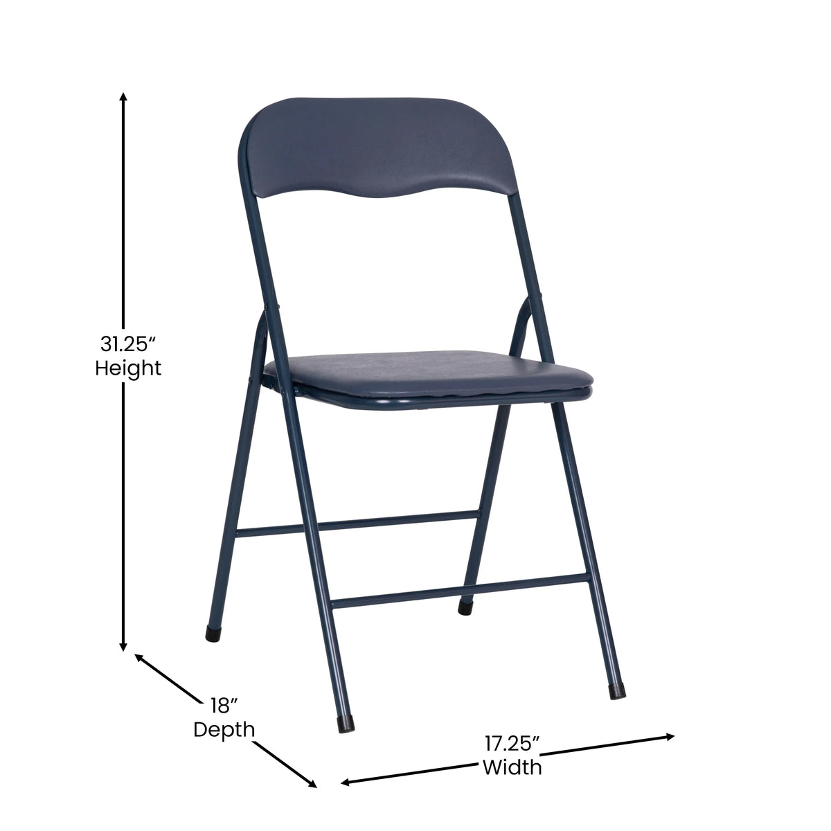 2026 NEW Emma + Oliver 5 Piece Black Folding Game Room Card Table and Chair Set