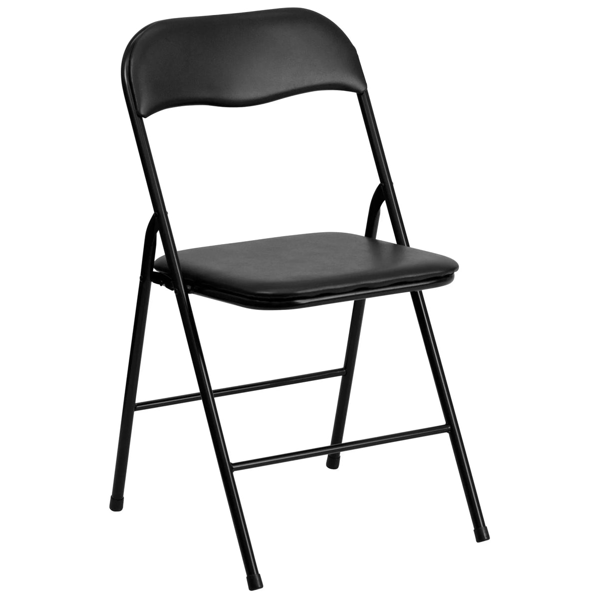 2026 NEW Emma + Oliver 5 Piece Black Folding Game Room Card Table and Chair Set
