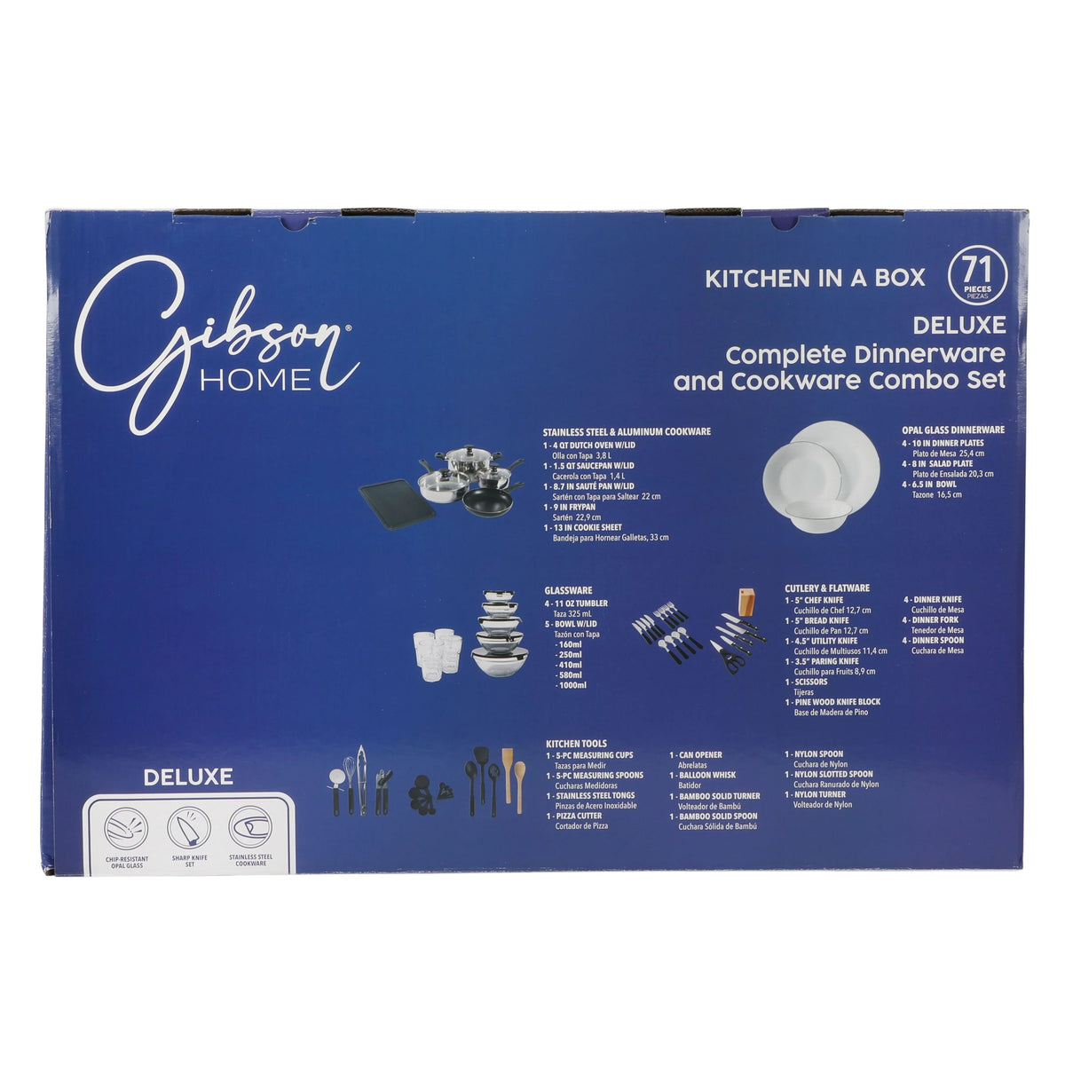 2026 NEW Gibson Home 71-Piece Stainless Steel Silver Cookware Combo Set