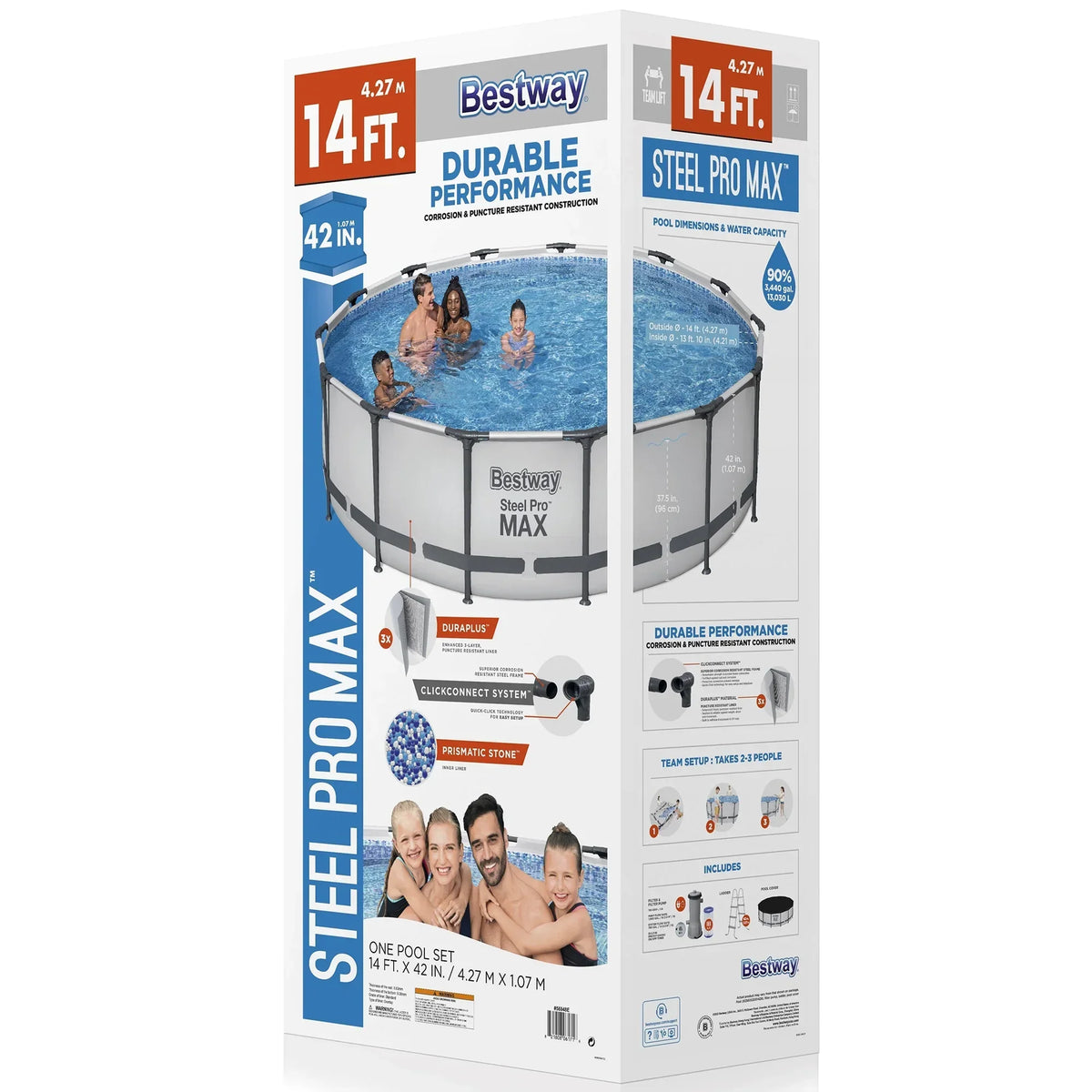 2026 NEW Bestway Steel Pro MAX 10' x 30" Above Ground Pool Set Round