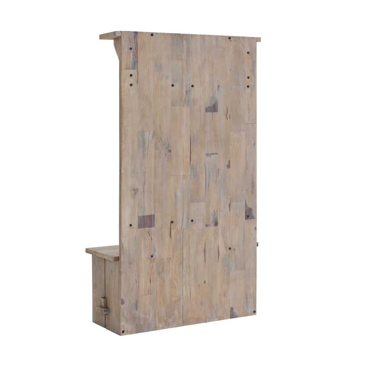 2026 NEW Alaterre Furniture Castleton 70 in. Hall Tree with Bench, Shelves & Coat Hooks -C Solid Mango Wood Entryway Organizer in Driftwood Finish