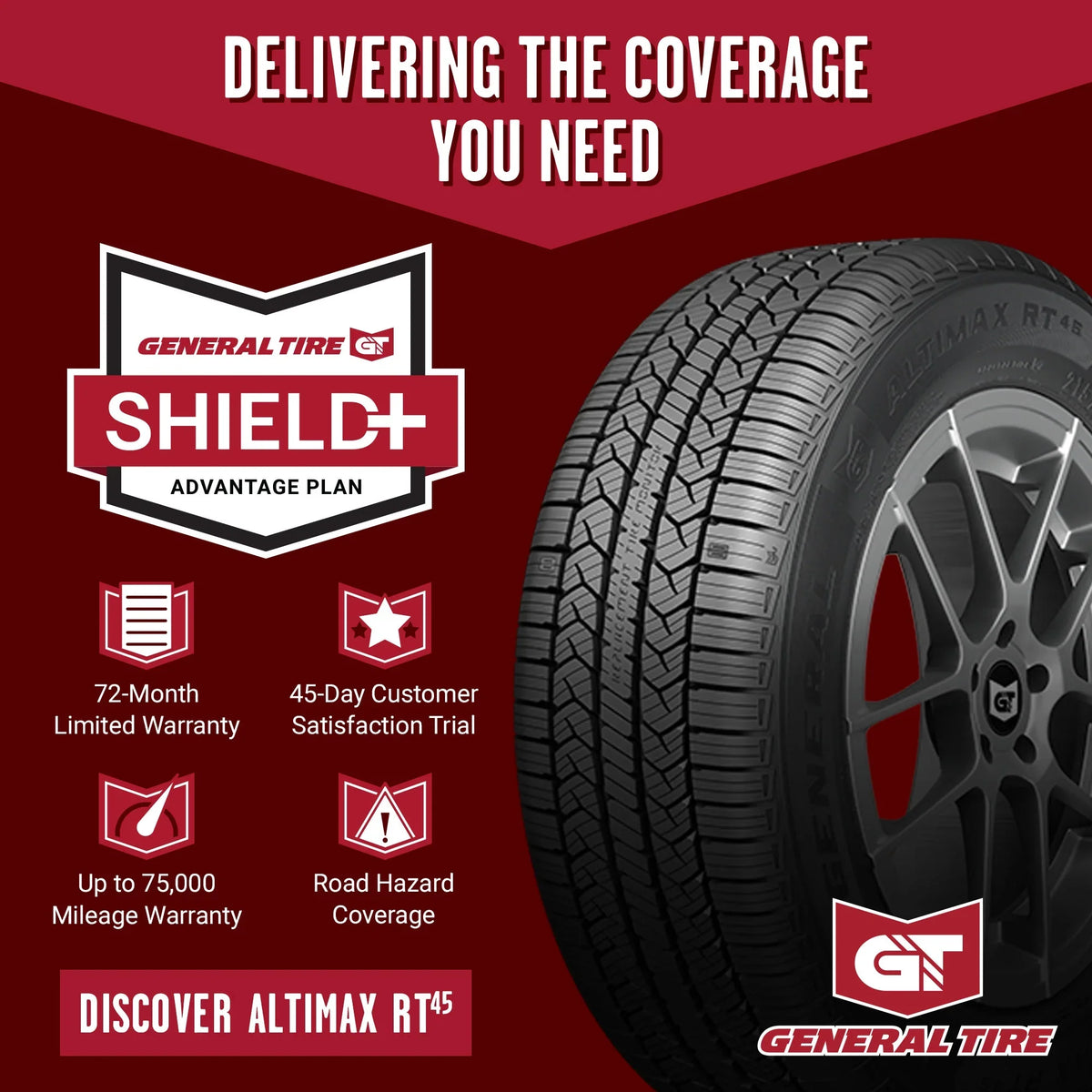 2026 NEW General AltiMAX RT45 All Season 235/40R19 96V XL Passenger Tire