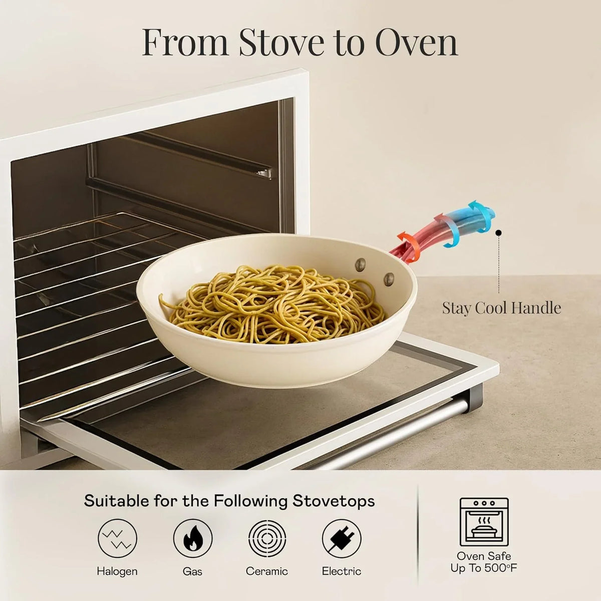 2026 NEW Gotham Steel 15 Pc Ceramic Cookware Set, Ceramic Pots and Pans Set Non Stick with Cooking Utensils and Steamer, Non Toxic, Premium Gold Stay Cool Handles, Oven & Dishwasher Safe