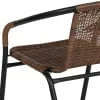 2026 NEW Emma + Oliver Indoor/Outdoor Stacking Rattan Restaurant Patio Chairs, Set of 2, Gray
