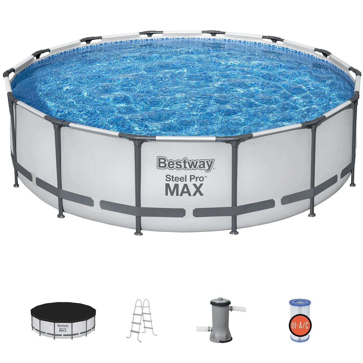 2026 NEW Bestway Steel Pro MAX 10' x 30" Above Ground Pool Set Round