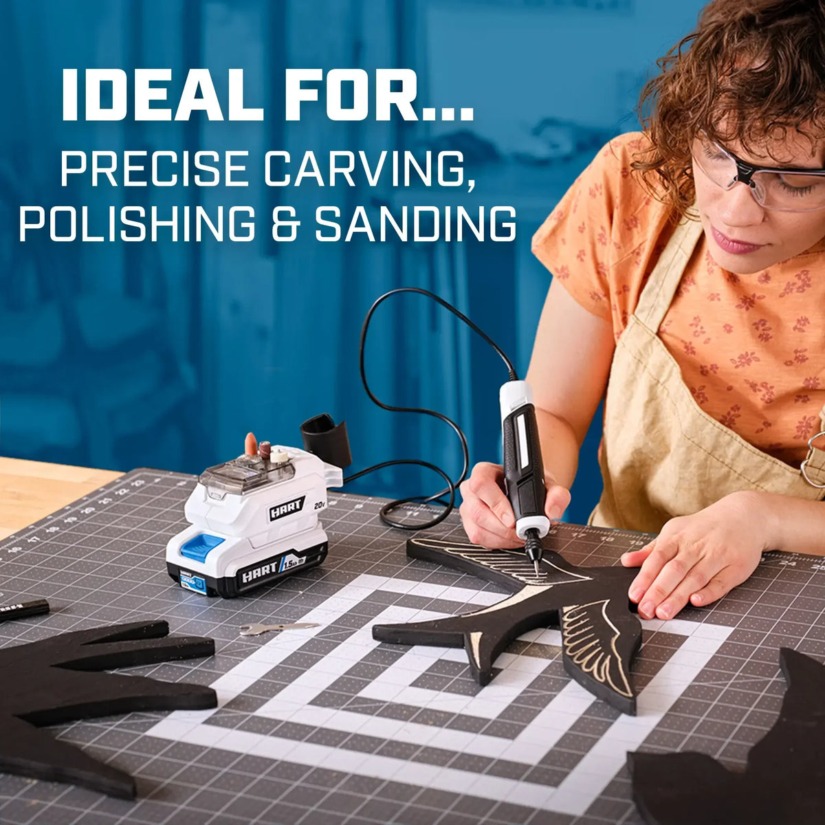 2026 NEW HART 20-Volt Cordless Precision Craft Rotary Tool Kit, Gen2