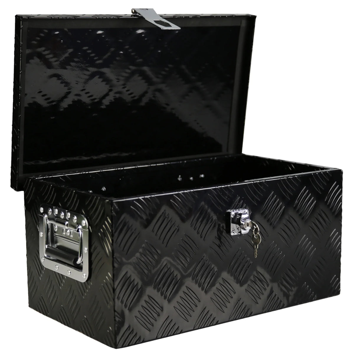 2026 NEW 20'' Metal Truck Tool Box, Aluminum Tool Box Storage Organizer for Truck Bed Trailer Pickup ATV, Lockable Tools Underbody Organizer W/Side Handle