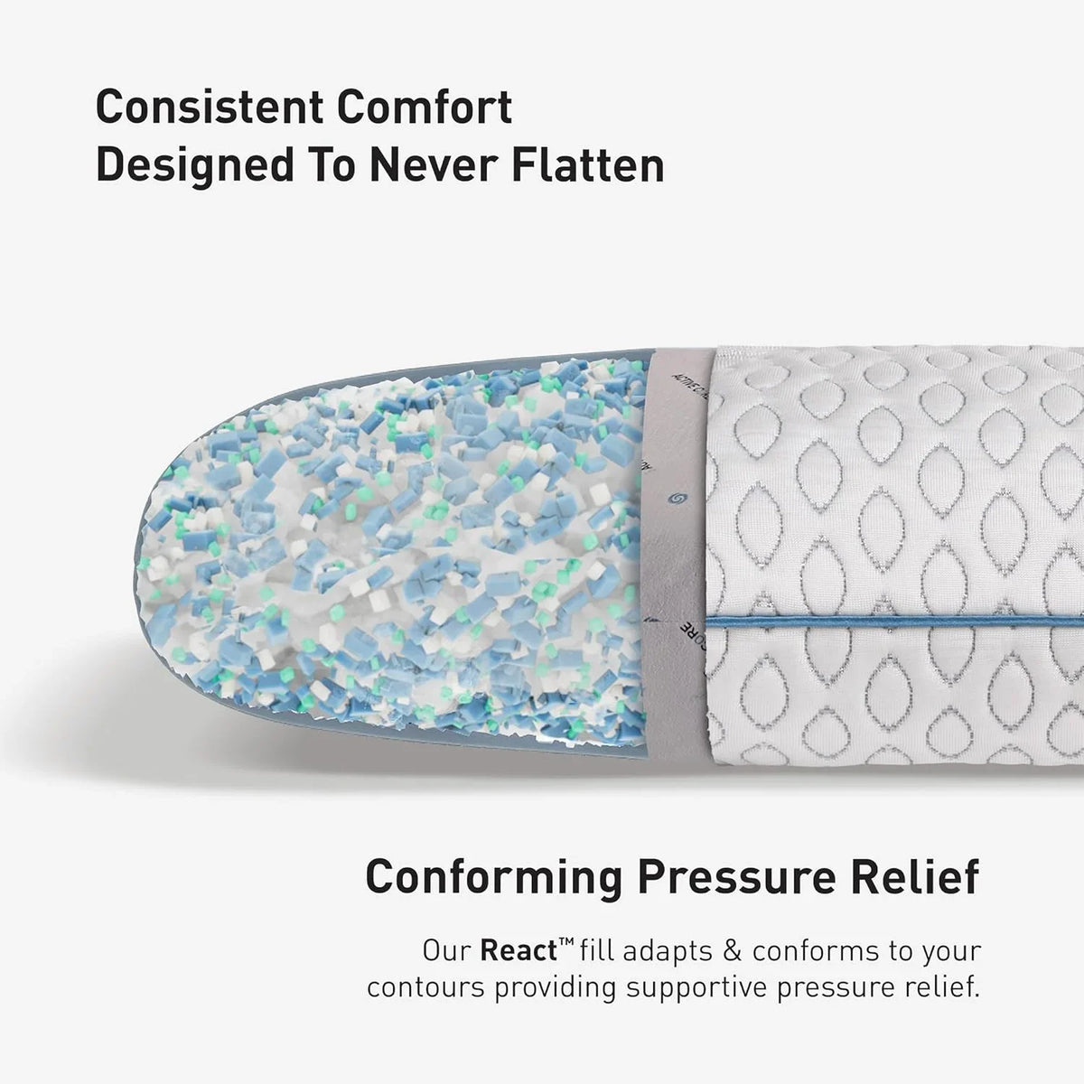 2026 NEW Bedgear Frost Performance Pillow - Size 3.0 - Cooling Bed Pillow for Hot Sleepers - Medium Firmness Pillow for All Sleep Positions, Hypoallergenic