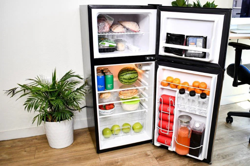 2026 NEW Frigidaire, 4.5 Cu. ft., 2 Door Compact Refrigerator-Chrome Trim, EFR451, Platinum