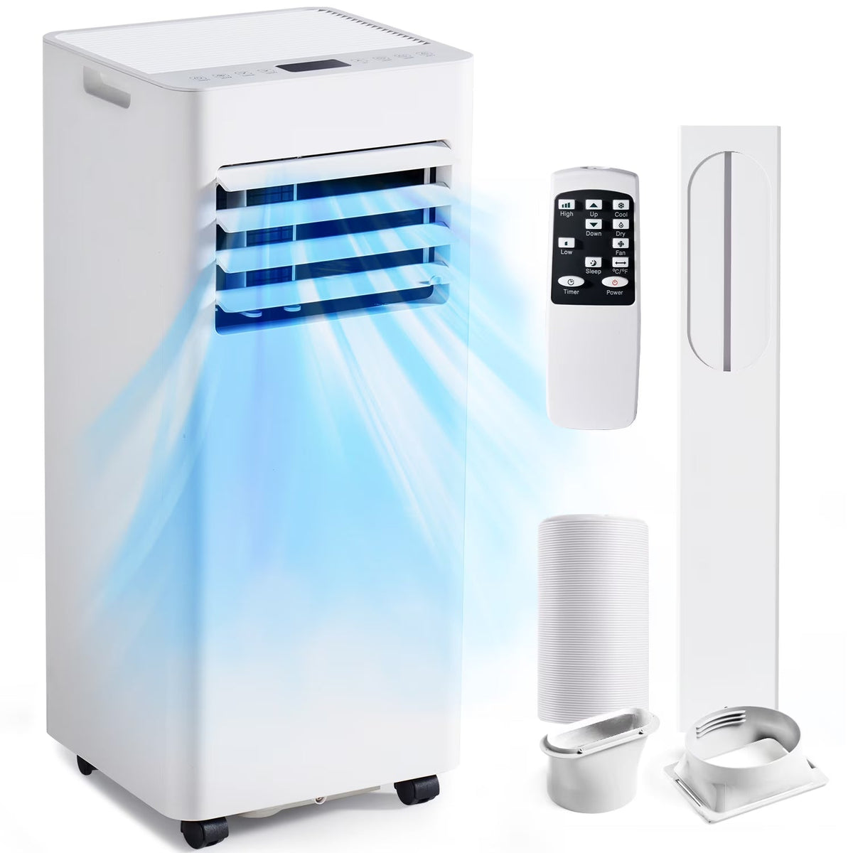 2026 NEW Bapipro 10,000 BTU Smart Portable AC - WiFi/Remote, 4-in-1 for 300 Sq.Ft, 24H Timer, Window Kit, "55dB, ETL Certified