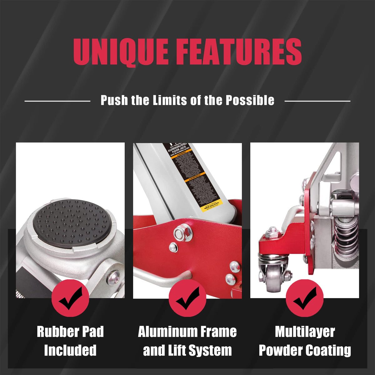 2026 NEW BIG RED AT815016LR Torin Hydraulic Low Profile Aluminum and Steel Racing Floor Jack with Dual Piston Quick Lift Pump, 1.5 Ton (3,000 lb) Capacity, Red