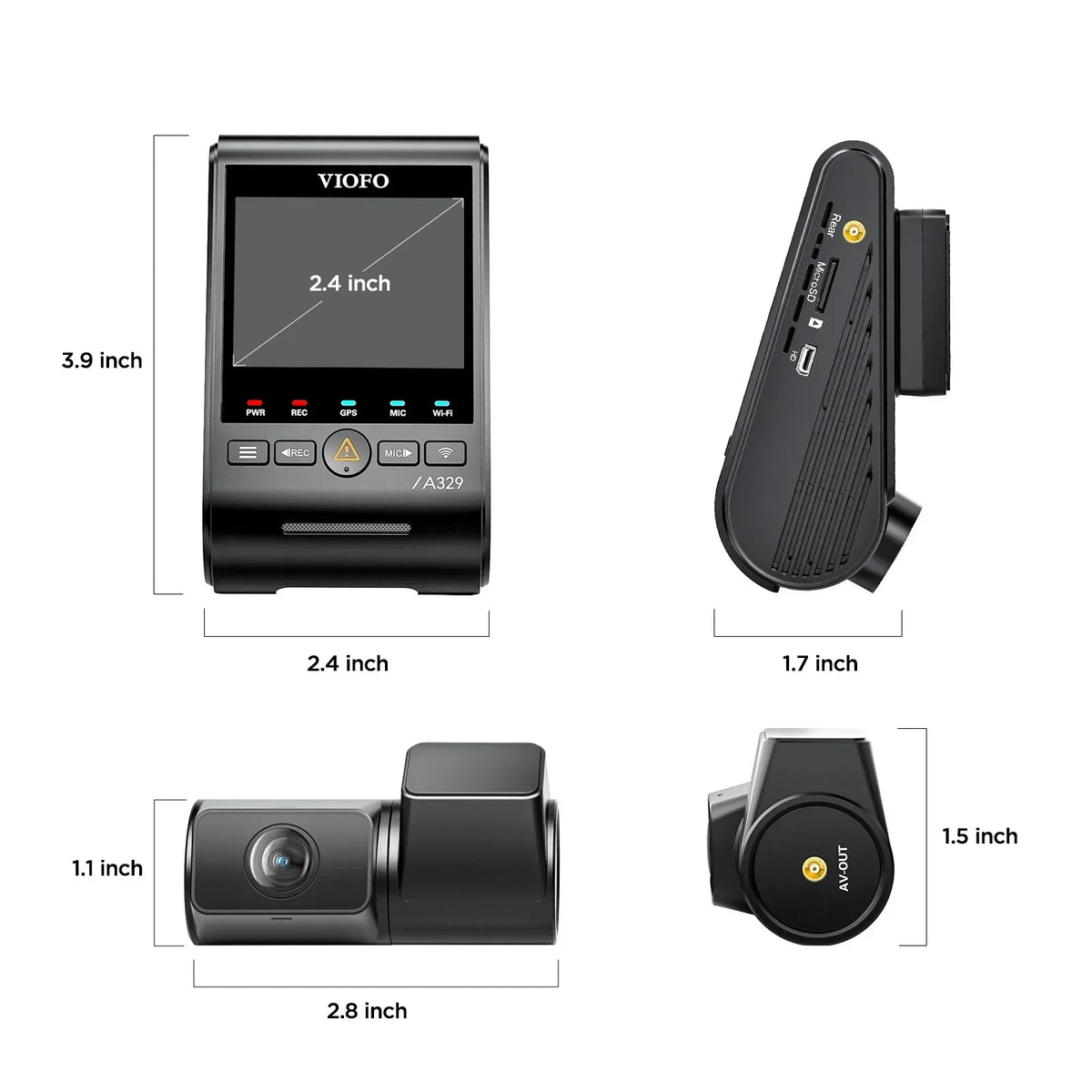 2026 NEW VIOFO A329 2CH First 4K 60FPS Front and 2K Rear Wi-Fi 6 Dash Cam HDR with Sony STARVIS 2 Sensors Support SSD Storage