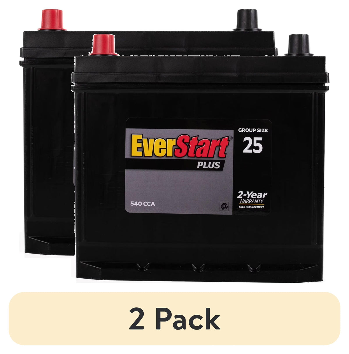 2026 NEW EverStart Plus Lead Acid Automotive Battery, Group Size 25 - 12 Volt 550 CCA 110 RC