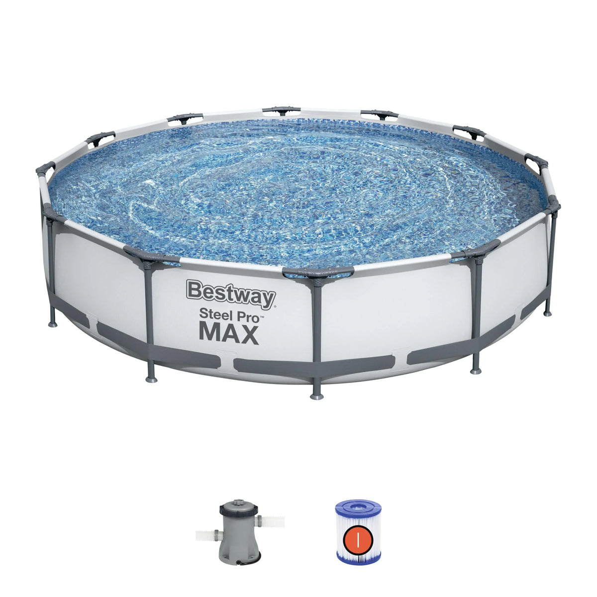 2026 NEW Bestway Steel Pro MAX 10' x 30" Above Ground Pool Set Round