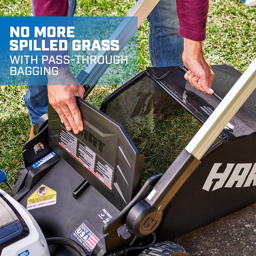 2026 NEW HART 40-Volt 21-inch Supercharge 3-in-1 Self-Propelled Mower Kit, (2) 6.0Ah Lithium-Ion Batteries