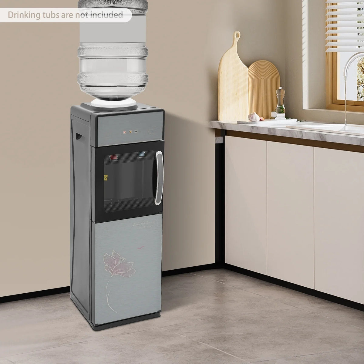 2026 NEW YIYIBUYS Top Loading Water Dispenser 5 Gallon Freestanding Hot&Cold Water Dispenser for Office, Home, Living Room