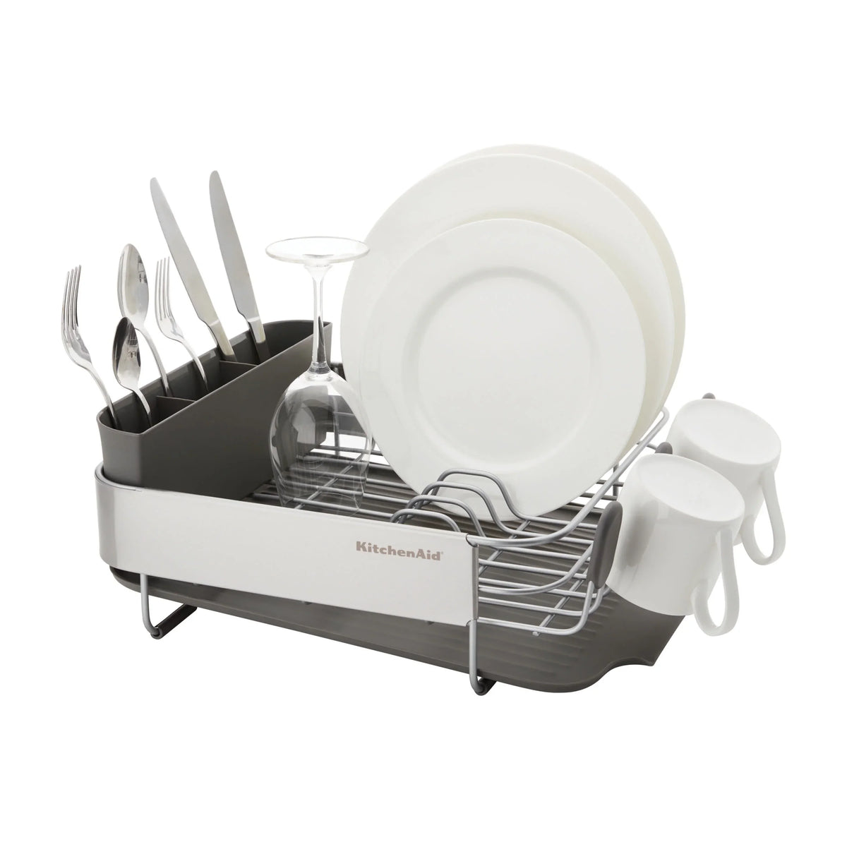 2026 NEW Kitchenaid Stainless Steel Wrap Compact Dish Rack in Satin Gray