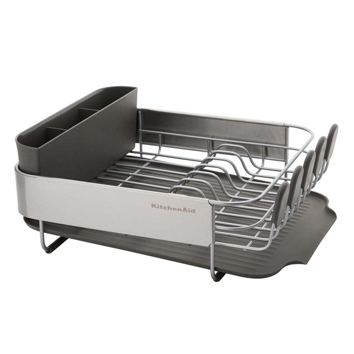 2026 NEW Kitchenaid Stainless Steel Wrap Compact Dish Rack in Satin Gray
