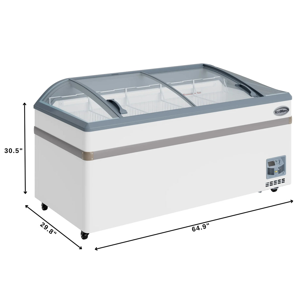 2026 NEW 65 Inch Manual Defrost Island Chest Freezer 16 cu. ft. Capacity in White