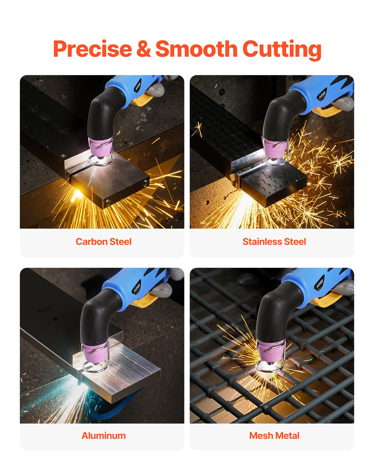 2026 NEW VEVOR Plasma Cutter, 50A Non-Touch Pilot Arc Plasma Cutting Machine, 110V/220V Dual Voltage Digital Display IGBT Inverter - with 2T/4T Function & Adjustable PA/PT Time