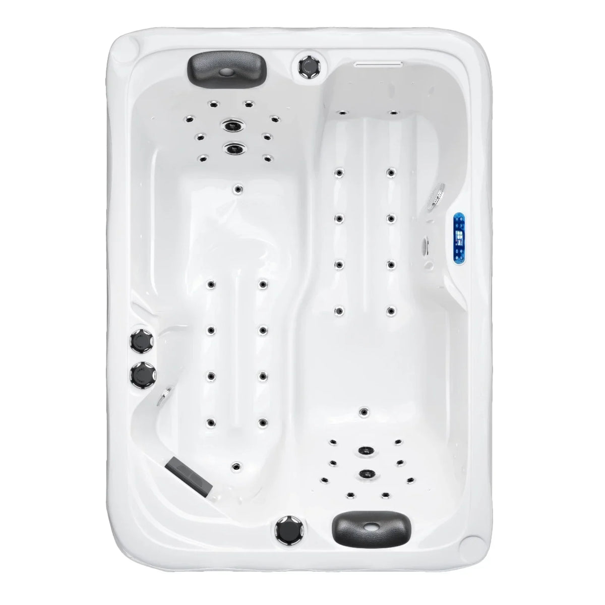 2026 NEW Patiowell 2 Person Home Spa Hot Tub for Outdoor, with 41pcs Massage Jets, LED lighting, Built-In Water Purification System, 900L, Black