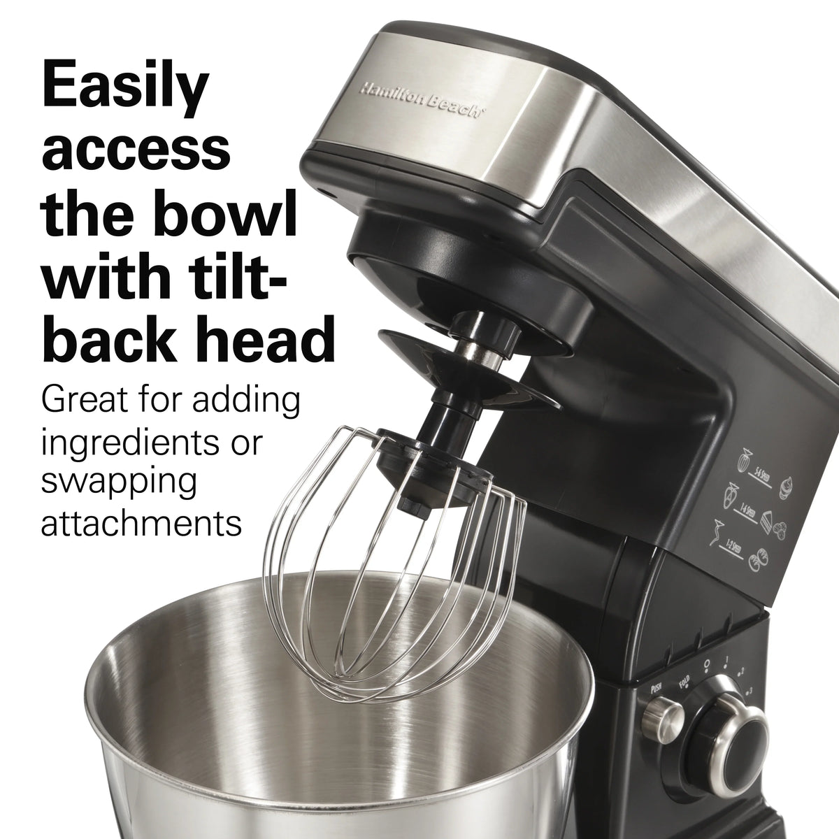 2026 NEW Hamilton Beach 6-Speed Classic Stand Mixer, 3.5 Quarts, Black, 63326