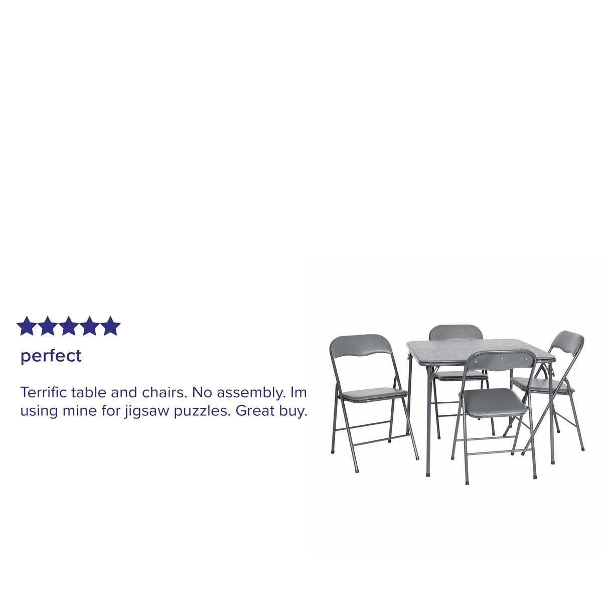 2026 NEW Emma + Oliver 5 Piece Black Folding Game Room Card Table and Chair Set