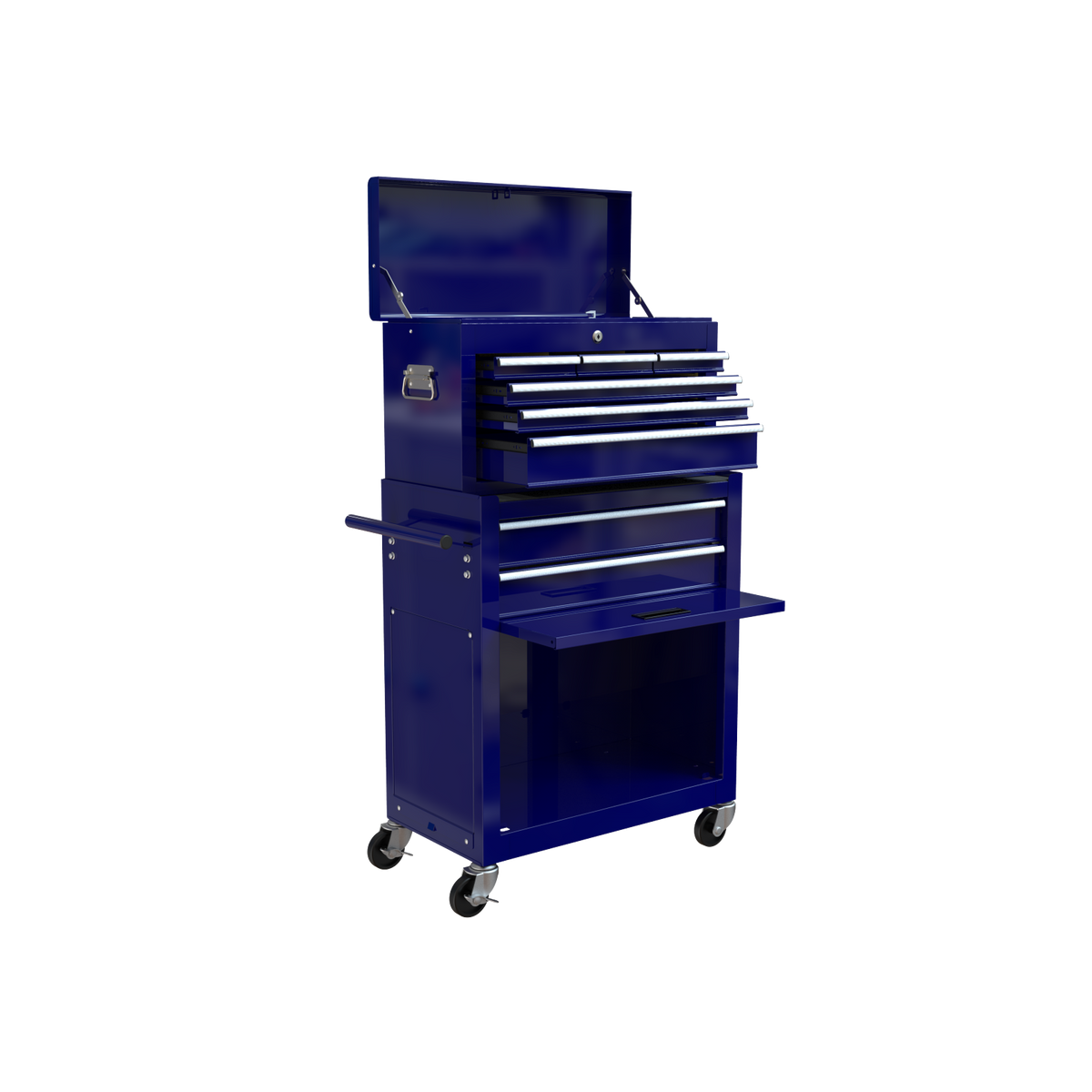2026 NEW Pouseayar 8-Drawer High Capacity Rolling Tool Chest Storage Cabinet, Blue