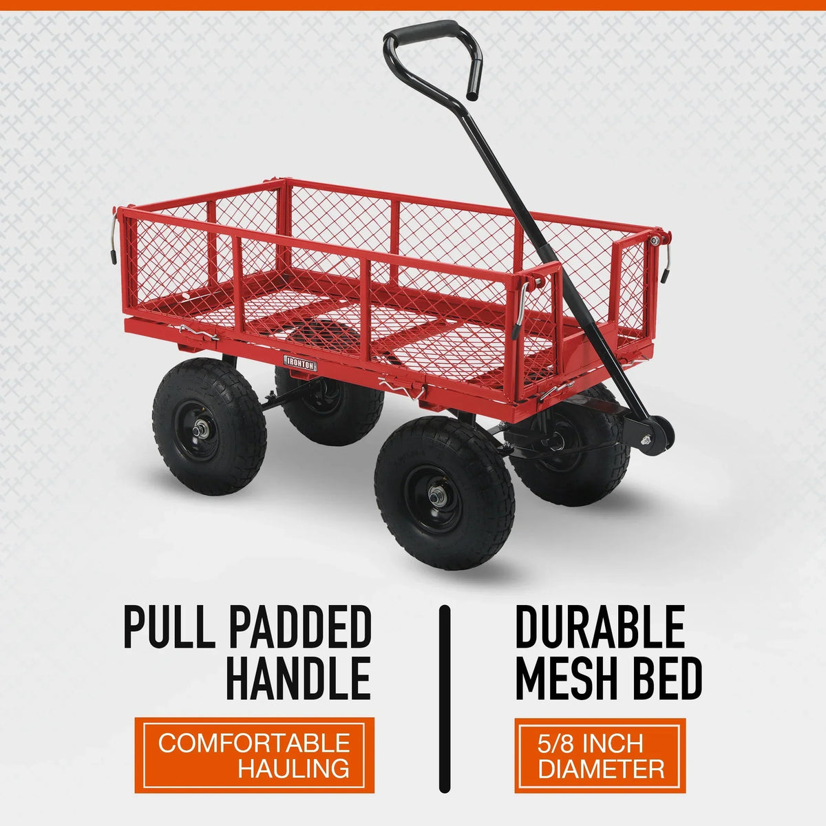 2026 NEW Ironton Steel Garden Cart, 400-Lb. Capacity, 38in.L x 18-1/2in.W x 21in.H