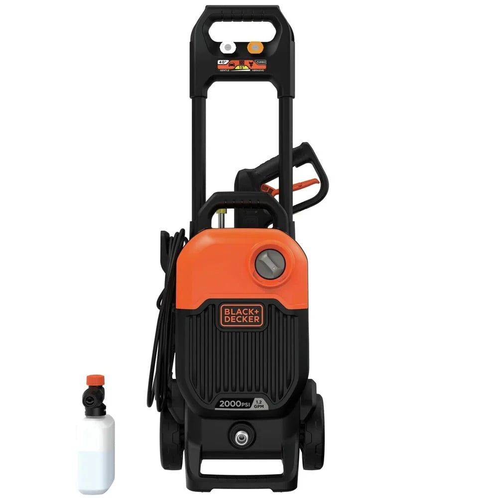 2026 NEW Black & Decker BEPW2000 2000 max PSI 1.2 GPM Corded Cold Water Pressure Washer