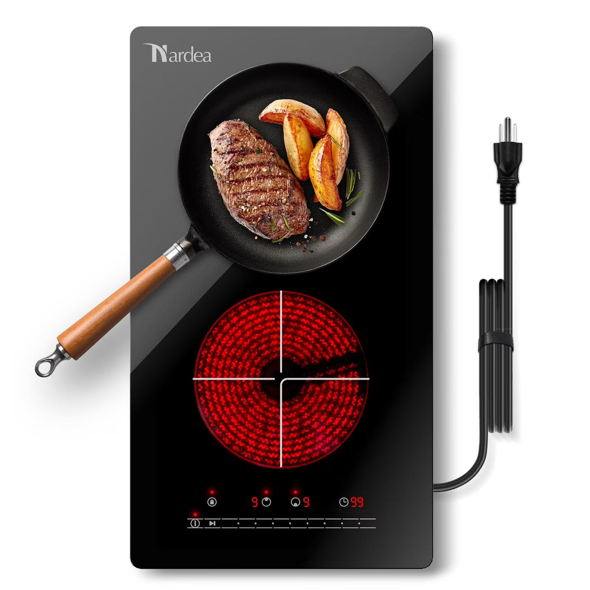2026 NEW Double Burner Electric Cooktop Hot Plates for Cooking, 110V Plug in Portable Electric Stove Top