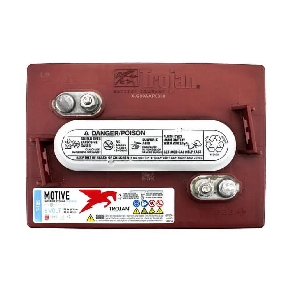 2026 NEW 6-Volt Golf Cart Batteries - Trojan Battery 6V/225Ah T-105 (6-Pack, 36V)