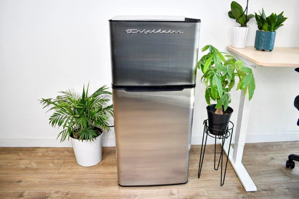 2026 NEW Frigidaire, 4.5 Cu. ft., 2 Door Compact Refrigerator-Chrome Trim, EFR451, Platinum
