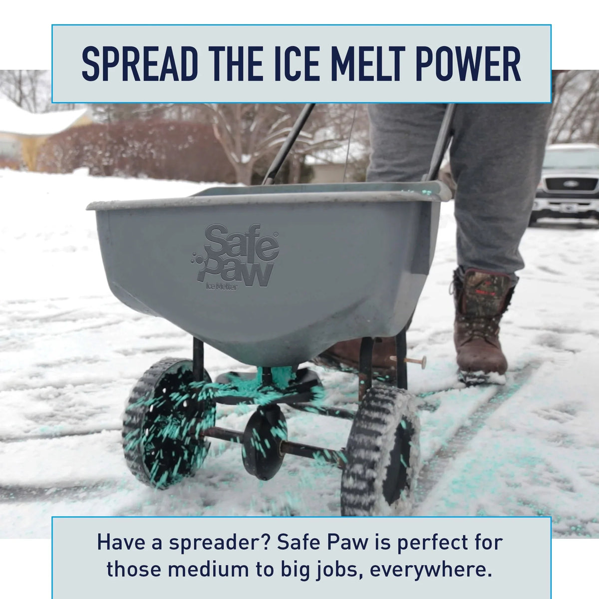 2026 NEW Safe Paw Pet Safe Ice Melt, 100% Salt and Chloride free with Traction Agent, Non-Toxic, Fast Acting, Lasts 3X Longer -C 35 Lbs