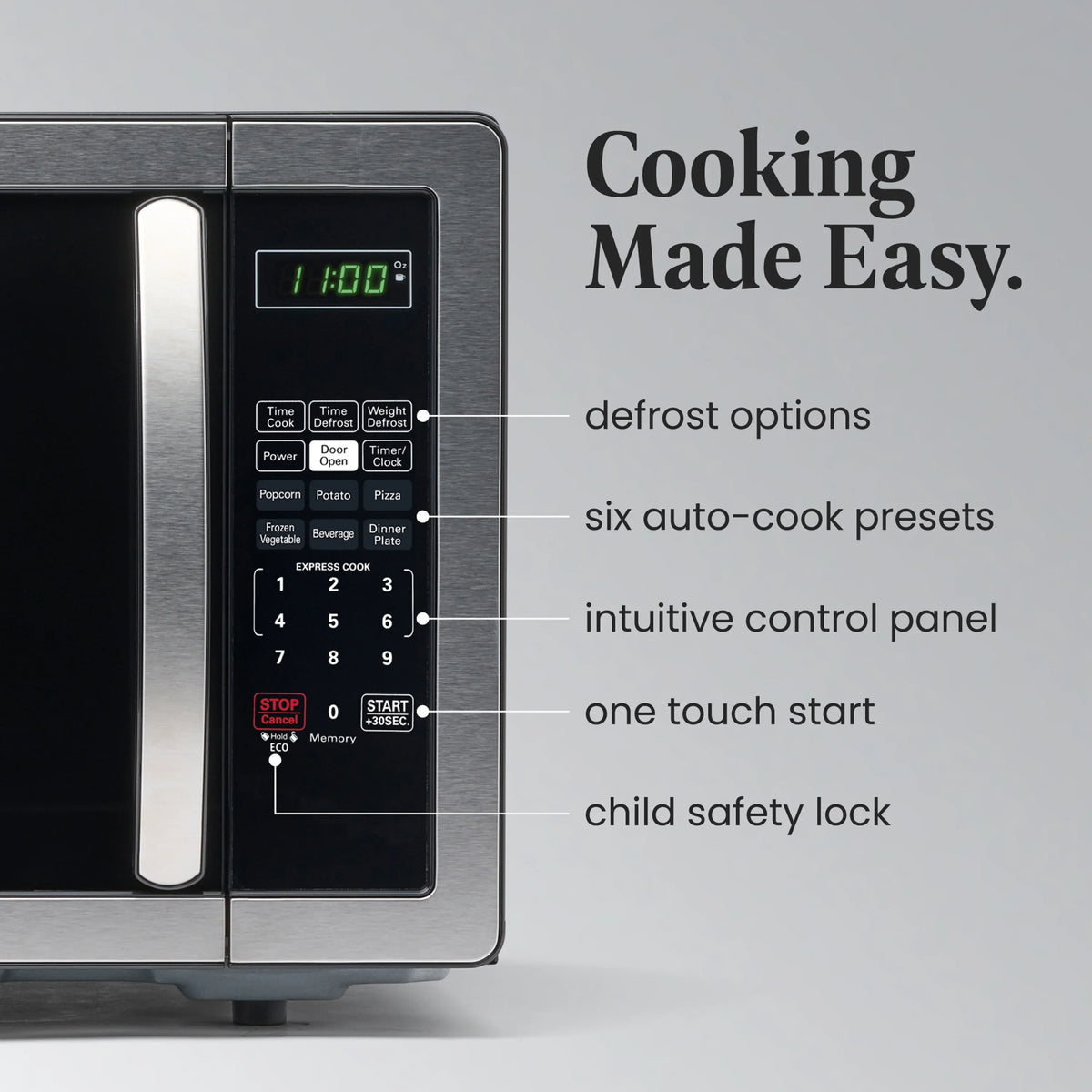 2026 NEW Farberware 1.1 Cu. Ft. 1000-Watt Compact Microwave Oven, Black